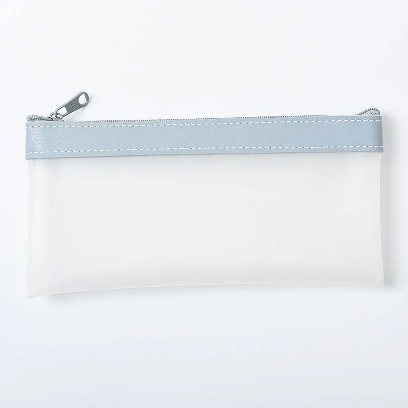 Transparent Matte Large Capacity Pencil Case Versatile School Stationery Cosmetic Organizer Bag 8