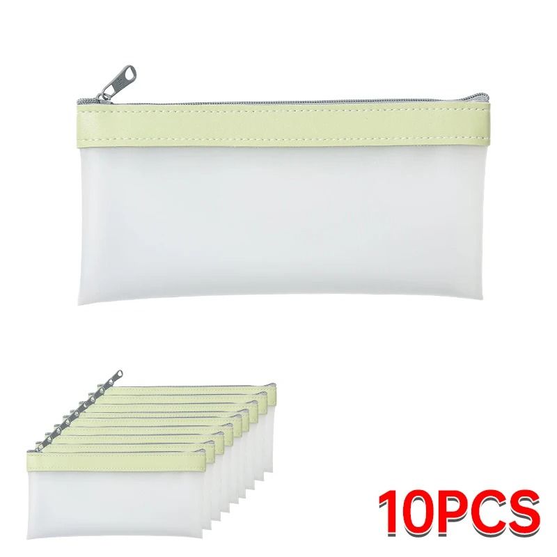 Transparent Matte Large Capacity Pencil Case Versatile School Stationery Cosmetic Organizer Bag 20