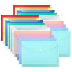 a4 transparent waterproof file bags – 5/10pcs large-capacity snap-on plastic storage for archives