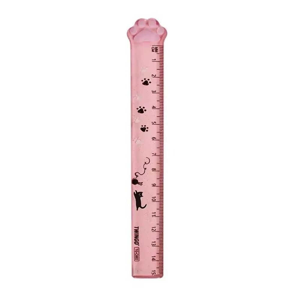 Cute Cat Paw Design 15cm Straight Ruler Kawaii Measuring Drawing Tool For School And Office 7