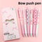 Pink Bowknot QuickDry Gel Pens 6pcs Fine Point 05mm Smooth Writing For Office And School Supplies 0
