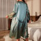 Little Cherry Print Belted Robe Sexy Satin Elegant Loungewear Breathable Four Seasons Sleepwear 1
