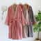 MultiColor Kimono Bathrobe Cotton Loose Home Sleepwear SpringSummer Robe With Belt 0