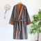MultiColor Kimono Bathrobe Cotton Loose Home Sleepwear SpringSummer Robe With Belt 7