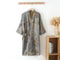 Mens Cotton Kimono Pajamas Jacquard Printed Roomwear Oversized Breathable Spring Bathrobe 6