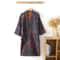 Mens Cotton Kimono Pajamas Jacquard Printed Roomwear Oversized Breathable Spring Bathrobe 7