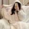 Autumn And Winter Ladies Warm Rabbit Ear Pajamas Cartoon New Robe Ins Girls Student Homewear 5