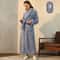 2026 Premium Thick Cotton Robe Light Luxury Extended Pajama Comfortable Couples Bathrobe 14