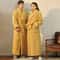 2026 Premium Thick Cotton Robe Light Luxury Extended Pajama Comfortable Couples Bathrobe 3