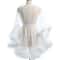Sexy Feather Mesh Robe Large Size Seductive Perspective Bathrobe Passionate Bridal Dressing Gown 1