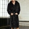 Mens Fashion Winter Plush Shawl Robe Warm Lengthened Home Sleepwear Luxury Bathrobe Coat 1
