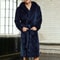 Mens Fashion Winter Plush Shawl Robe Warm Lengthened Home Sleepwear Luxury Bathrobe Coat 3