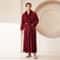Autumn Winter Thicken Coral Fleece Robe Warm Flannel Couples Long Gown Premium Lounge Wear 14