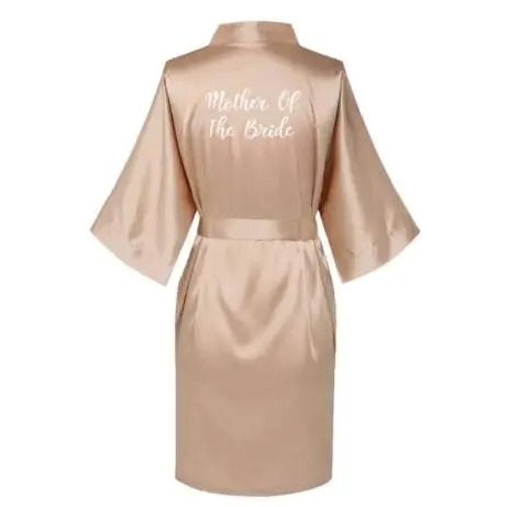 Plus Size Satin Silk Wedding Robes Elegant Bride Bridesmaid Gown For Maid Of Honor 1