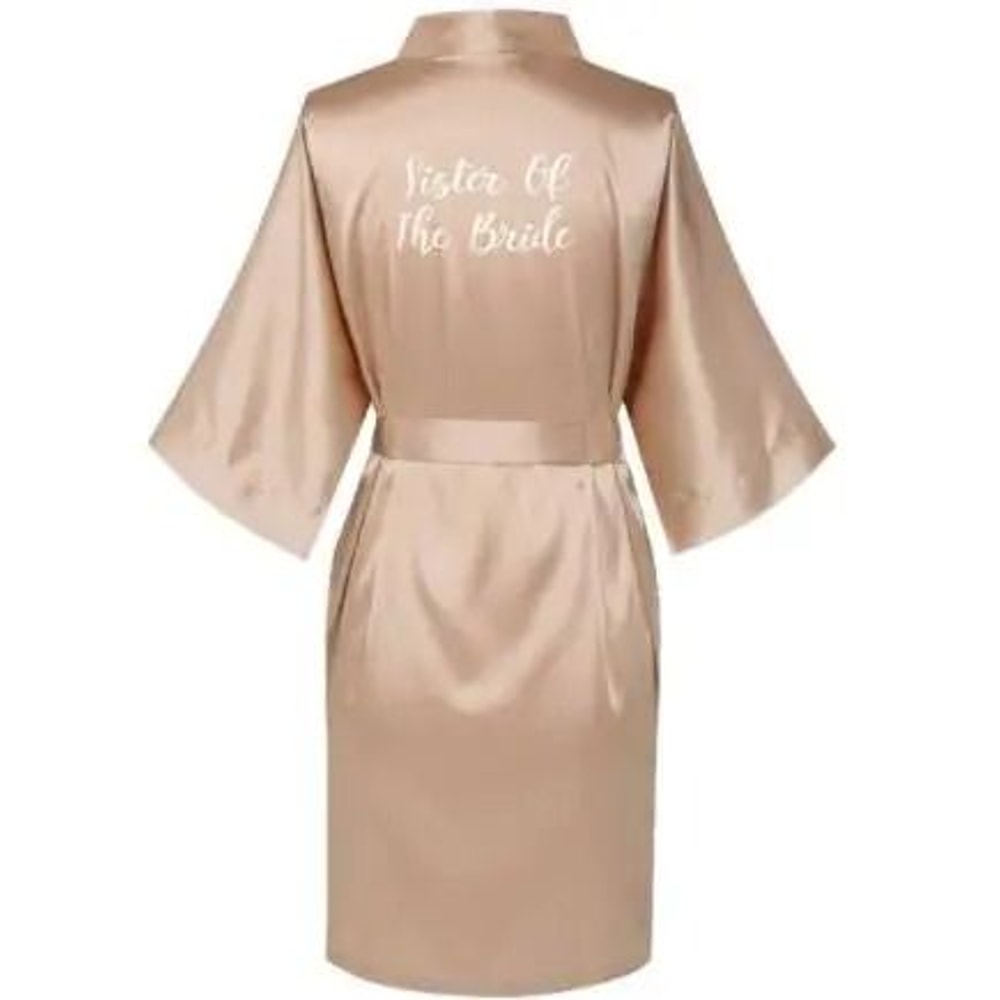 Plus Size Satin Silk Wedding Robes Elegant Bride Bridesmaid Gown For Maid Of Honor 8
