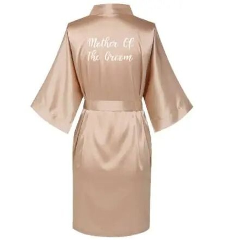 Plus Size Satin Silk Wedding Robes Elegant Bride Bridesmaid Gown For Maid Of Honor 17