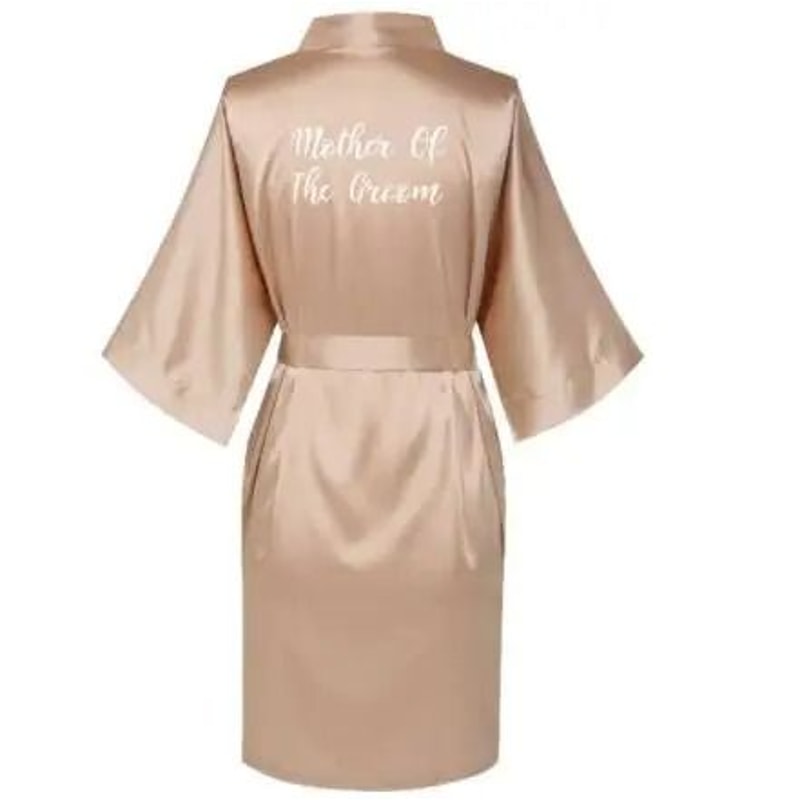 Plus Size Satin Silk Wedding Robes Elegant Bride Bridesmaid Gown For Maid Of Honor 17