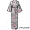 Large Size Peacock Print Kimono Bathrobe Elegant Flower Satin Long Robe Loose Loungewear Nightgow 12