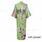 Large Size Peacock Print Kimono Bathrobe Elegant Flower Satin Long Robe Loose Loungewear Nightgow 21