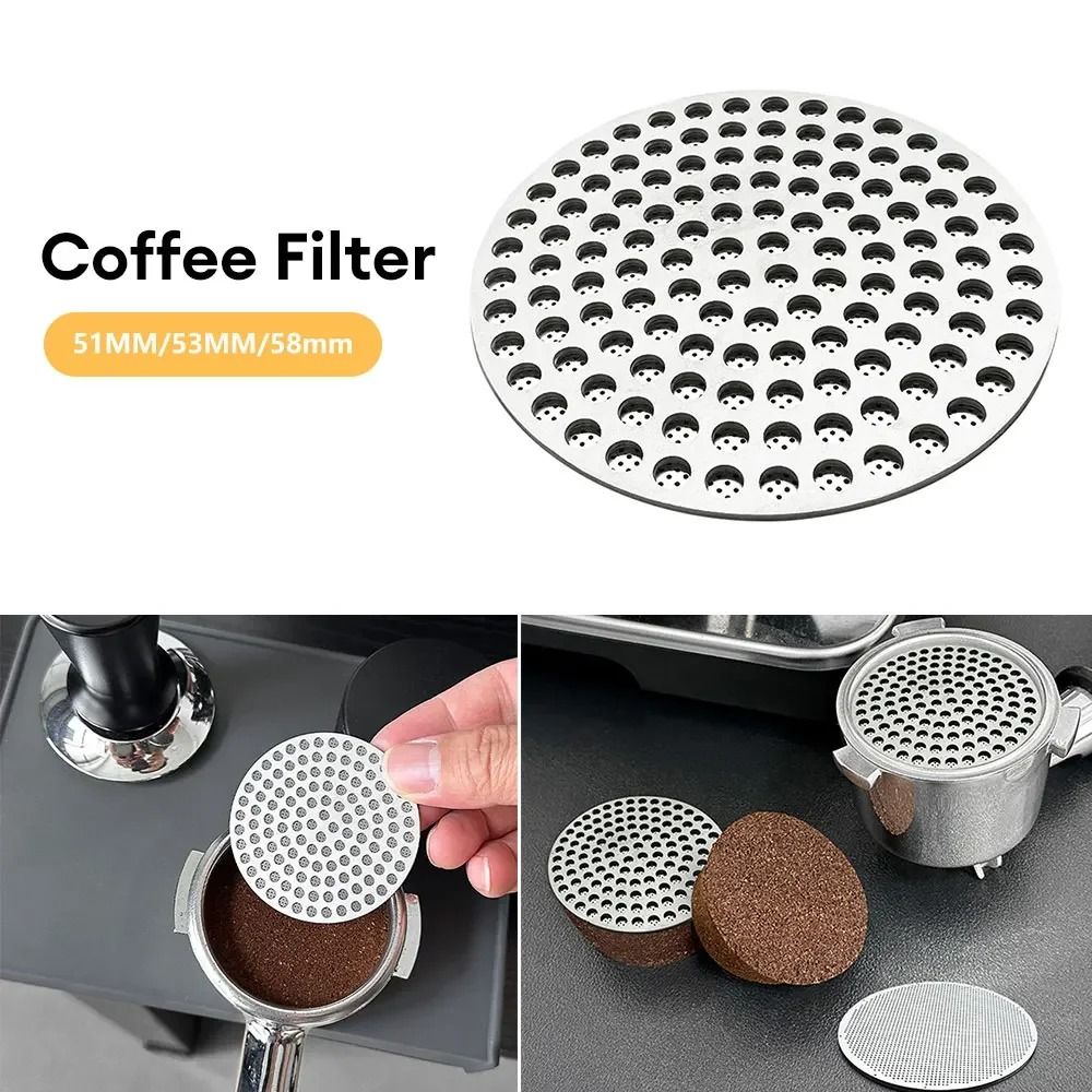 Professional Espresso Puck Screen Reusable Double Metal Fine Mesh Heat Resistant Coffee Filter 0