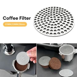 professional espresso puck screen – reusable double metal fine mesh & heat resistant coffee filter