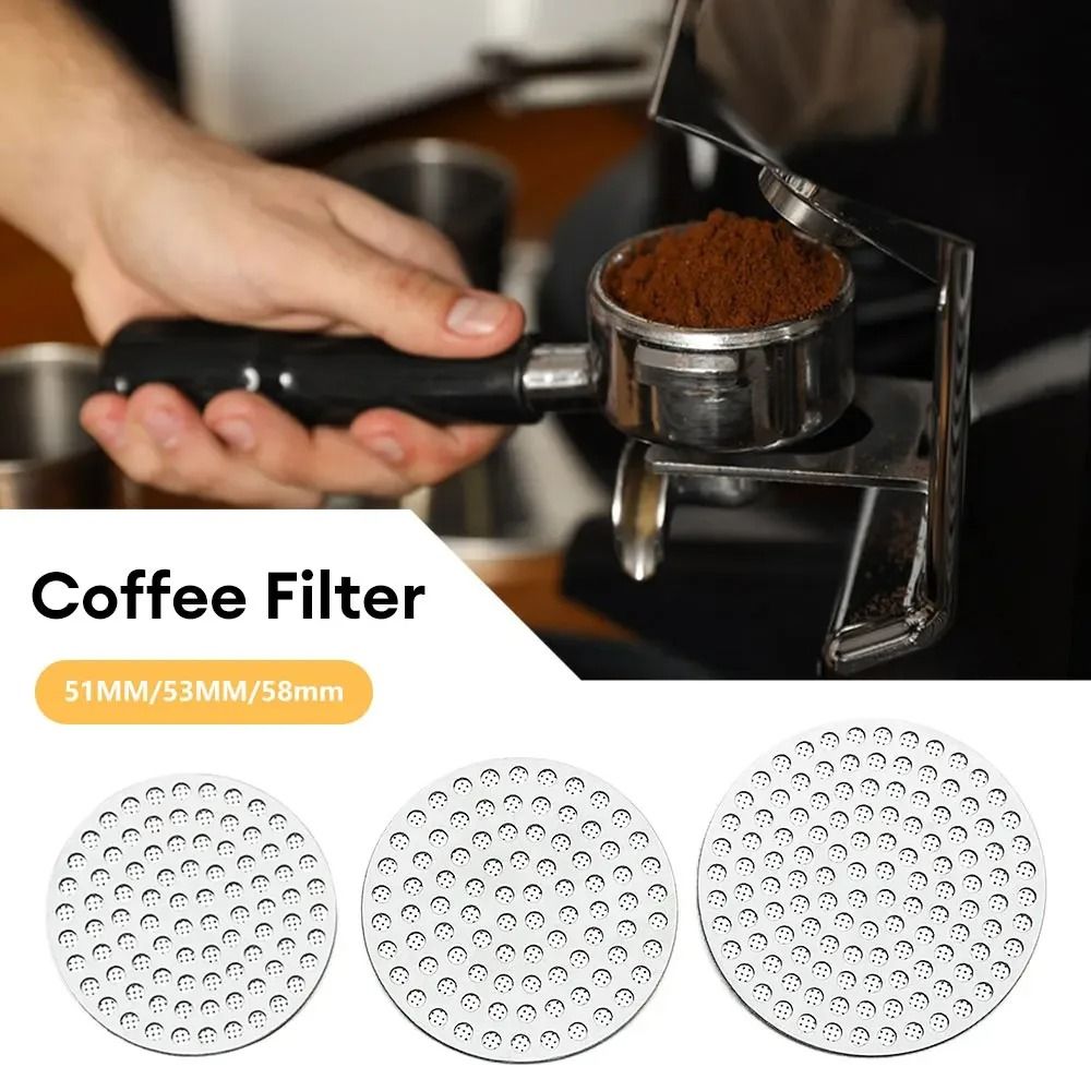 Professional Espresso Puck Screen Reusable Double Metal Fine Mesh Heat Resistant Coffee Filter 5