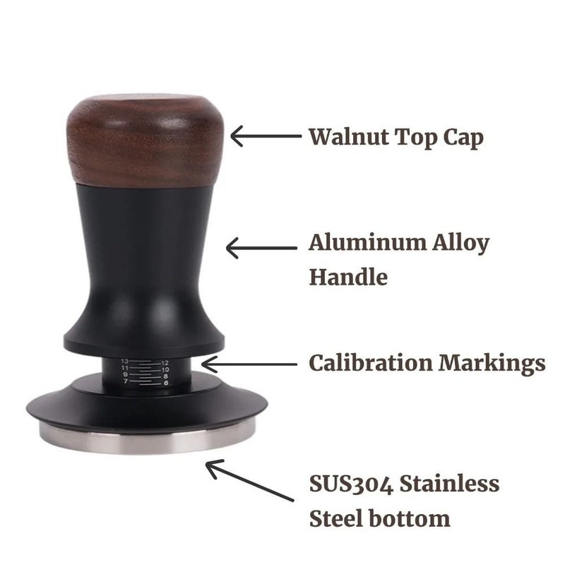 Walnut Wood Coffee Tamper Professional Espresso Tamper With Constant Pressure For Home Cafe 4