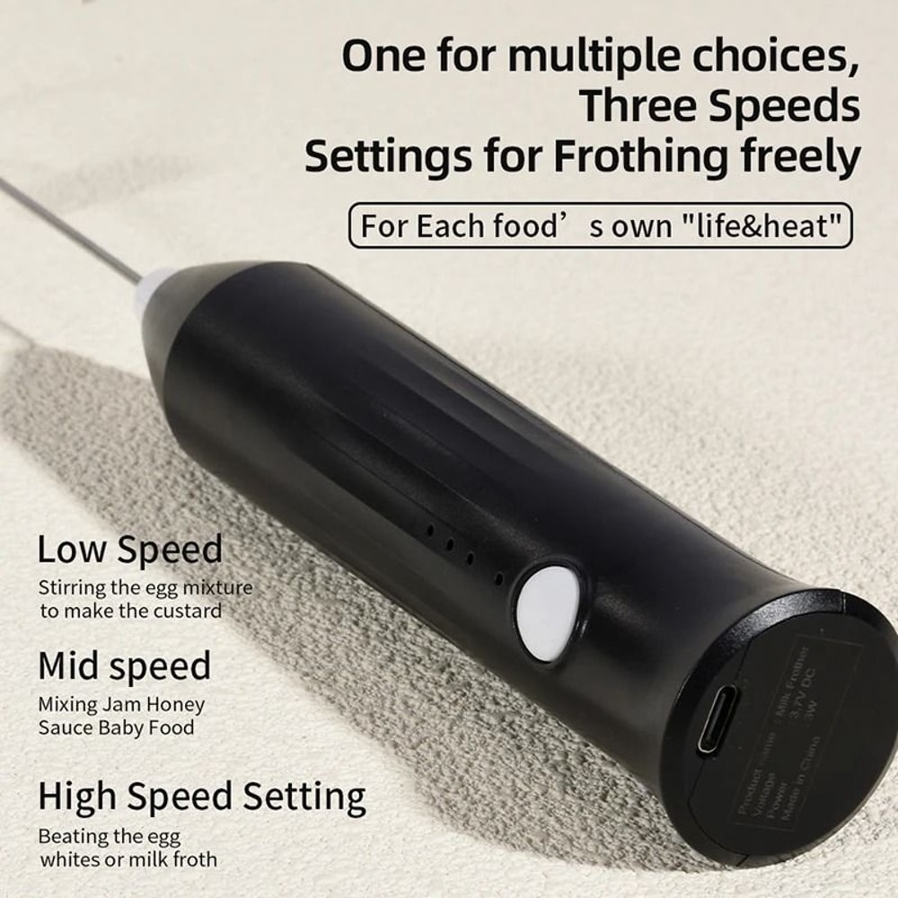 Electric Handheld Milk Frother Automatic Coffee Whisk Mixer Creamer Egg Beater For Kitchen Profes 4
