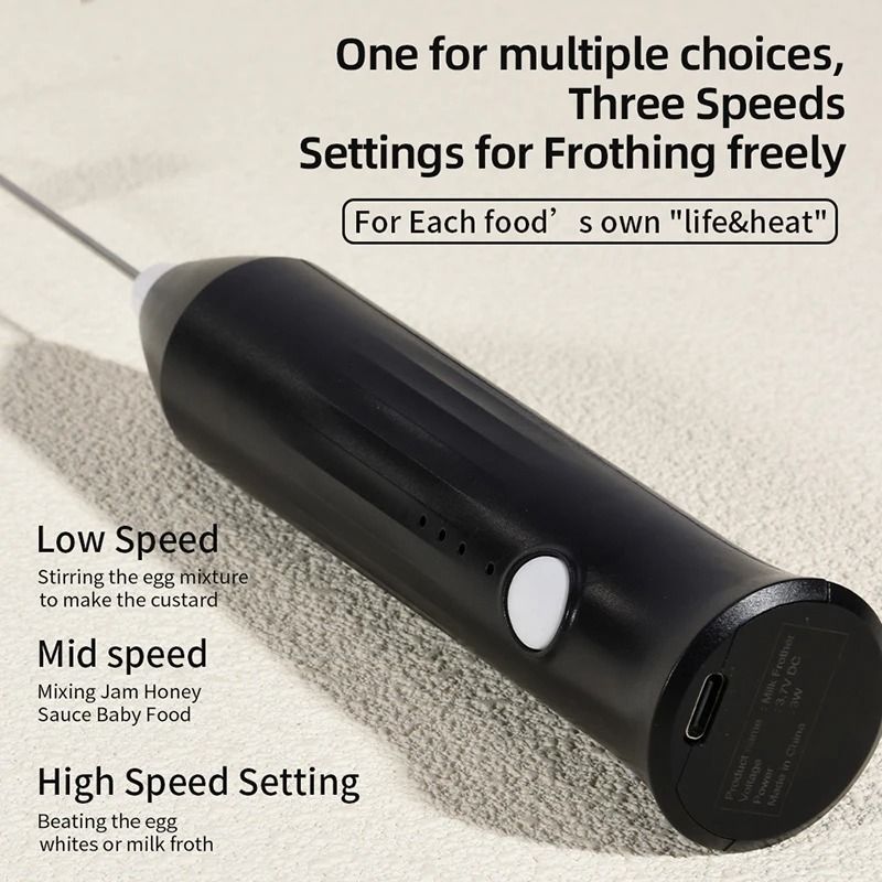 Electric Handheld Milk Frother Automatic Coffee Whisk Mixer Creamer Egg Beater For Kitchen Profes 4