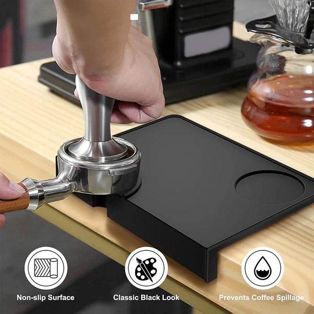 Professional Thicken Silicone Espresso Mat AntiSkid Corner Tamping Pad Barista Press Powder Acces 2