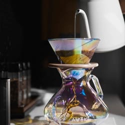 muvna tornadoglow carafe sharing pot – 450ml glass coffee brew utensil with water level display