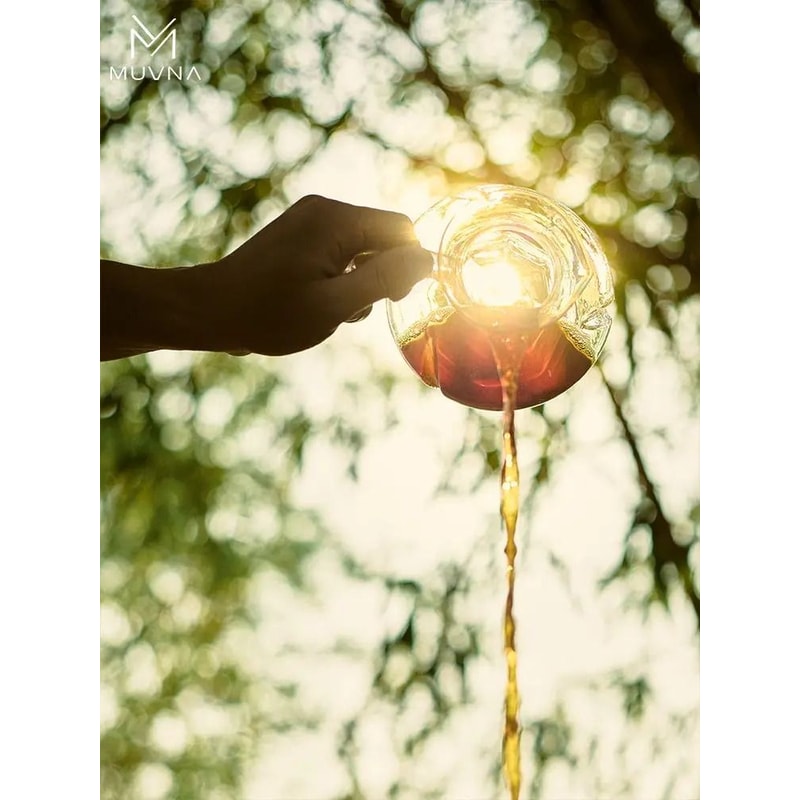 MUVNA TornadoGlow Carafe Sharing Pot 450ml Glass Coffee Brew Utensil With Water Level Display 4