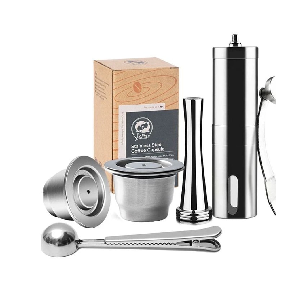 Reusable Nespresso Coffee Capsules Stainless Steel Refillable Pods Professional EcoFriendly Coffe 10