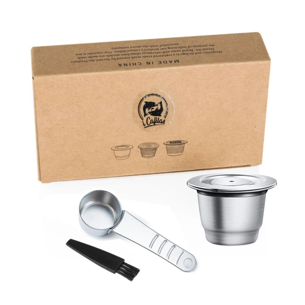 Reusable Nespresso Coffee Capsules Stainless Steel Refillable Pods Professional EcoFriendly Coffe 21