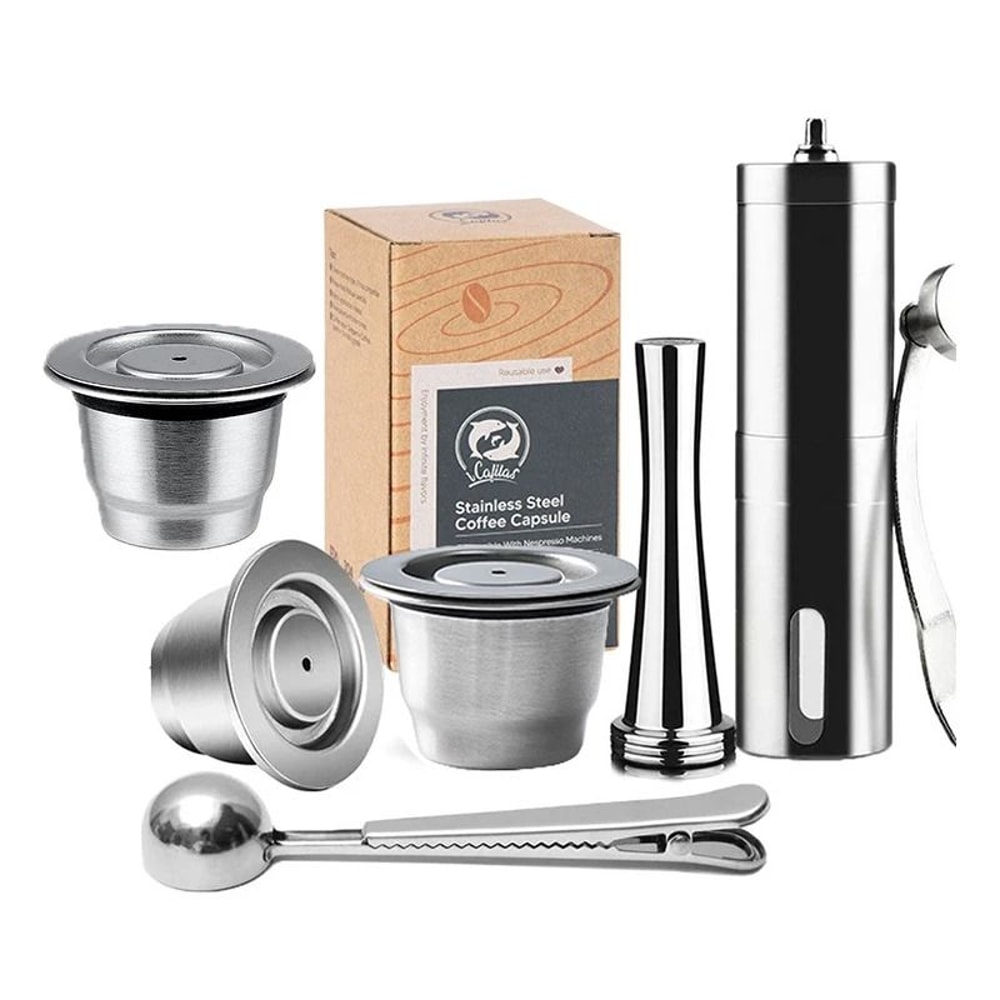 Reusable Nespresso Coffee Capsules Stainless Steel Refillable Pods Professional EcoFriendly Coffe 22