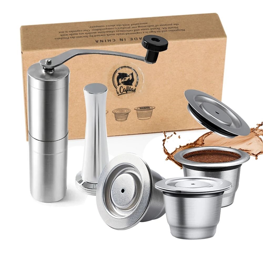 Reusable Nespresso Coffee Capsules Stainless Steel Refillable Pods Professional EcoFriendly Coffe 25