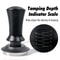 Precision Ripple Base Espresso Tamper Calibrated SpringLoaded Constant Pressure Leveling Tool 5154 1