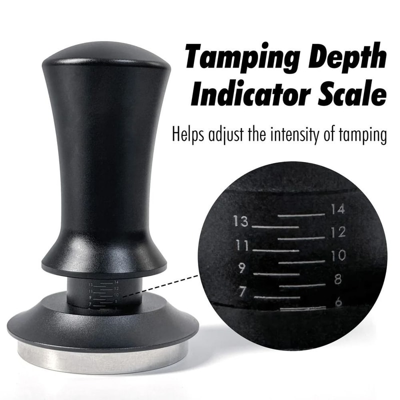 Precision Ripple Base Espresso Tamper Calibrated SpringLoaded Constant Pressure Leveling Tool 5154 1