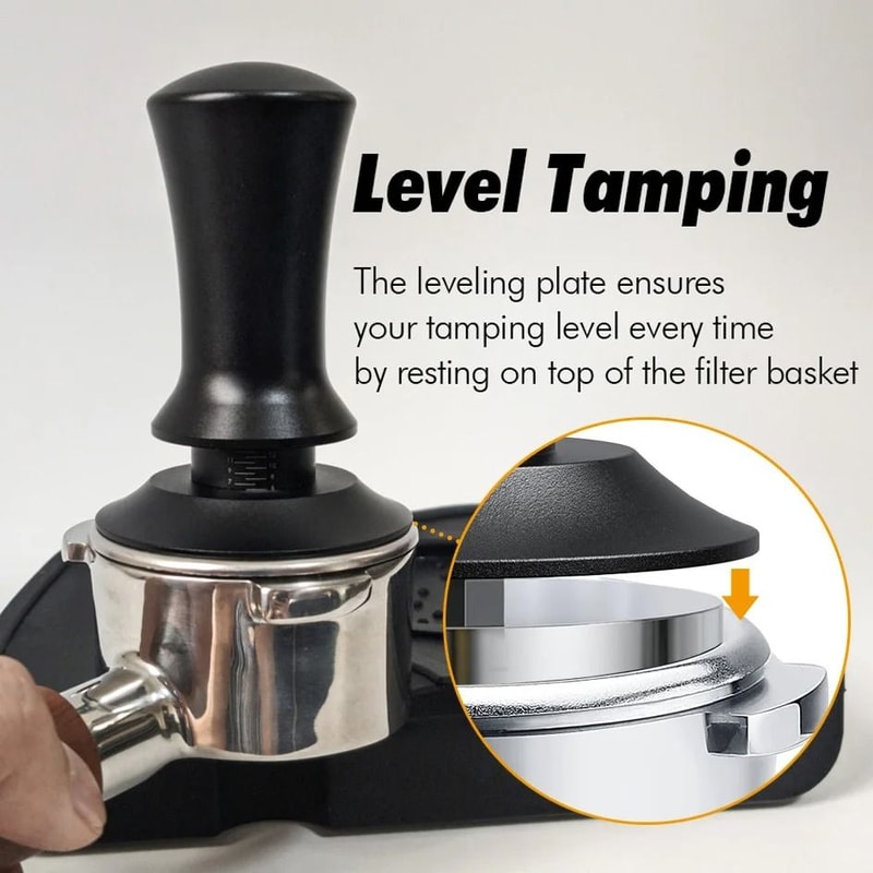 Precision Ripple Base Espresso Tamper Calibrated SpringLoaded Constant Pressure Leveling Tool 5154 4