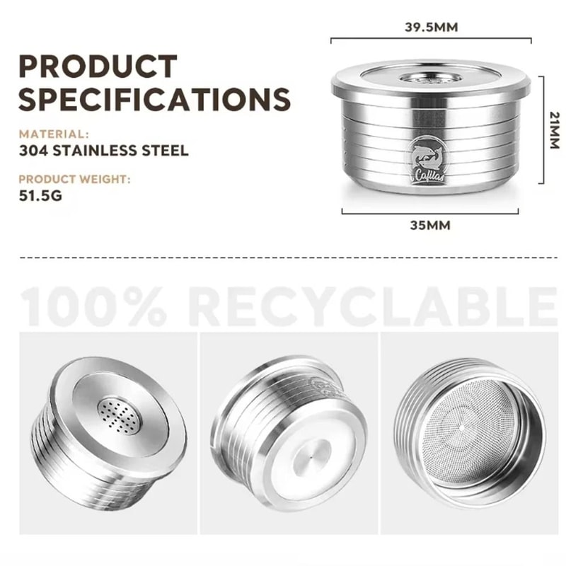 Reusable Stainless Steel Coffee Capsule Refillable Cup Filter Compatible With Delta Q Machines 1