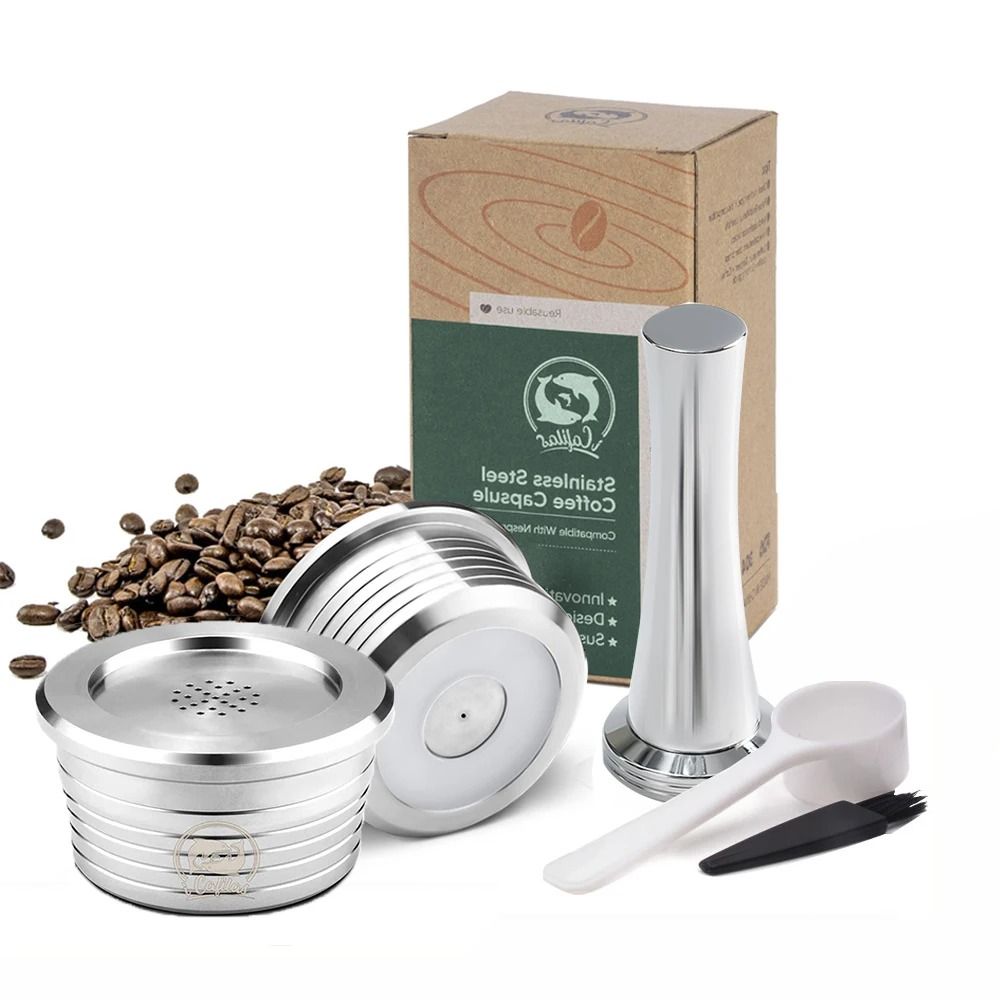Reusable Stainless Steel Coffee Capsule Refillable Cup Filter Compatible With Delta Q Machines 9