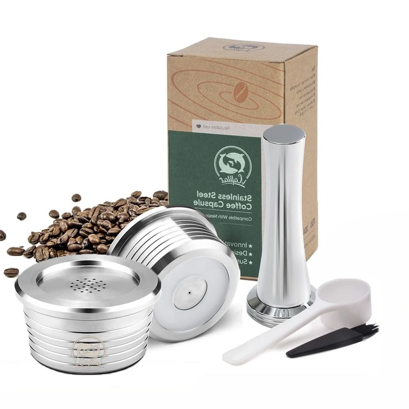 Reusable Stainless Steel Coffee Capsule Refillable Cup Filter Compatible With Delta Q Machines 9
