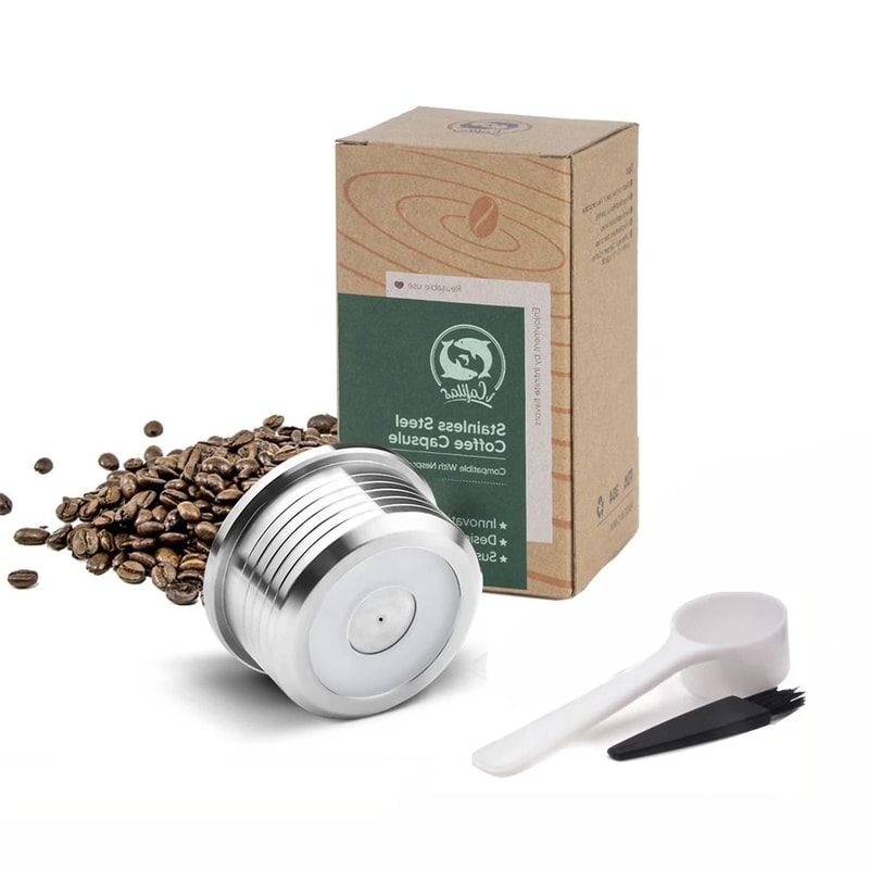 Reusable Stainless Steel Coffee Capsule Refillable Cup Filter Compatible With Delta Q Machines 5