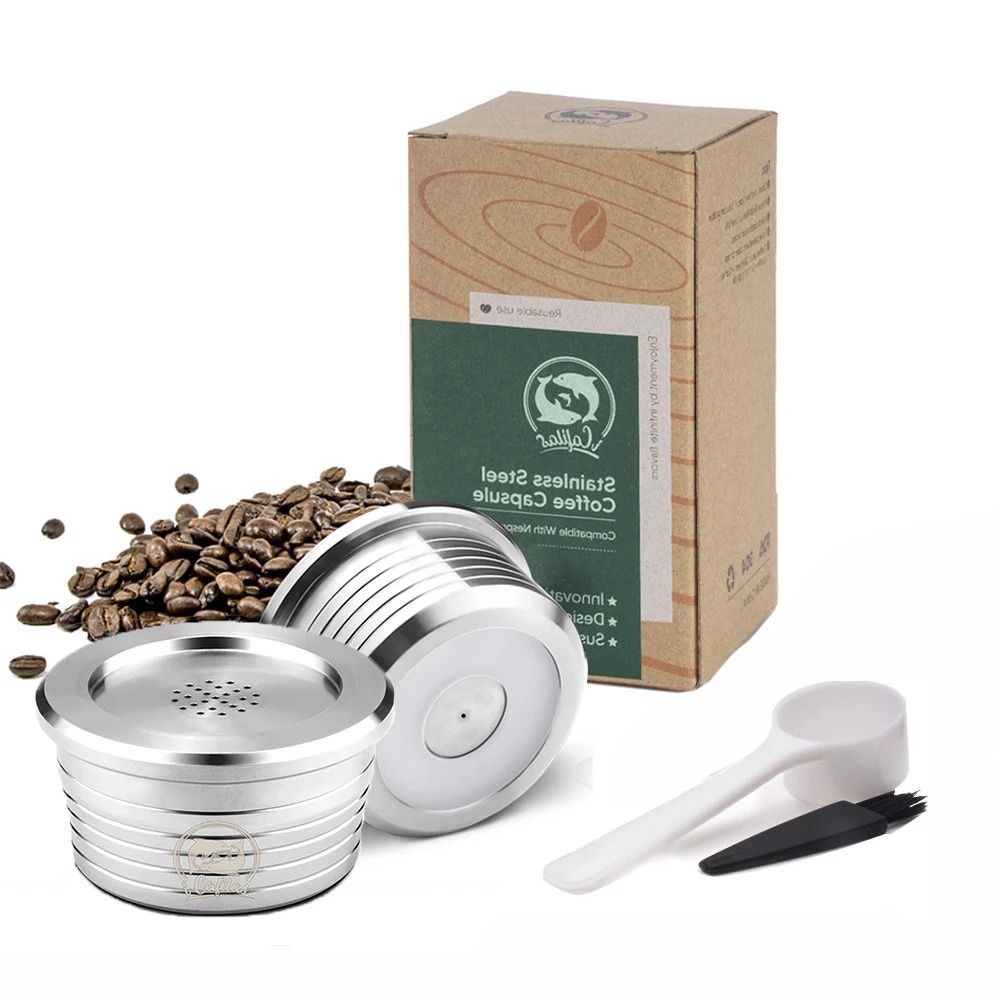 Reusable Stainless Steel Coffee Capsule Refillable Cup Filter Compatible With Delta Q Machines 7