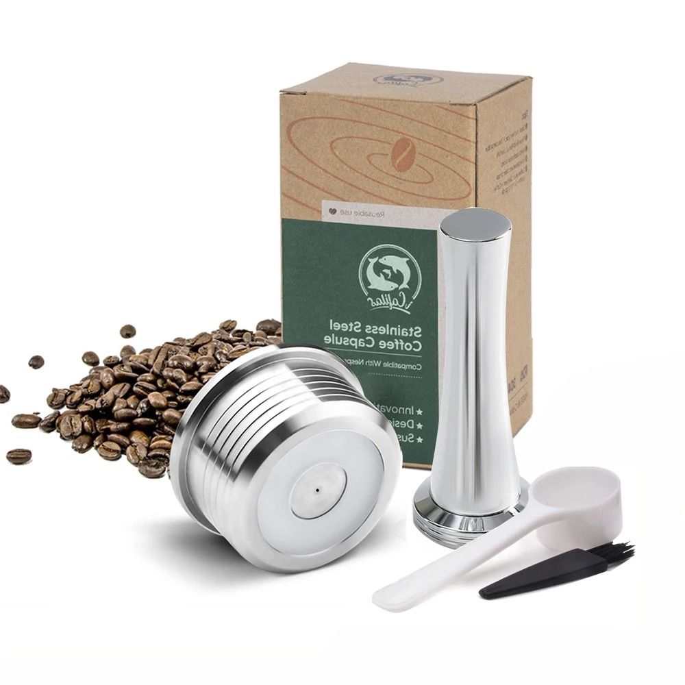Reusable Stainless Steel Coffee Capsule Refillable Cup Filter Compatible With Delta Q Machines 8