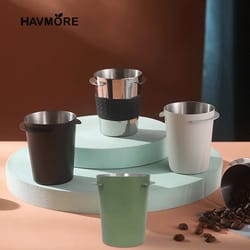 stainless steel coffee dosing cup & sniffing mug – wear-resistant espresso accessory (51/53/58mm)