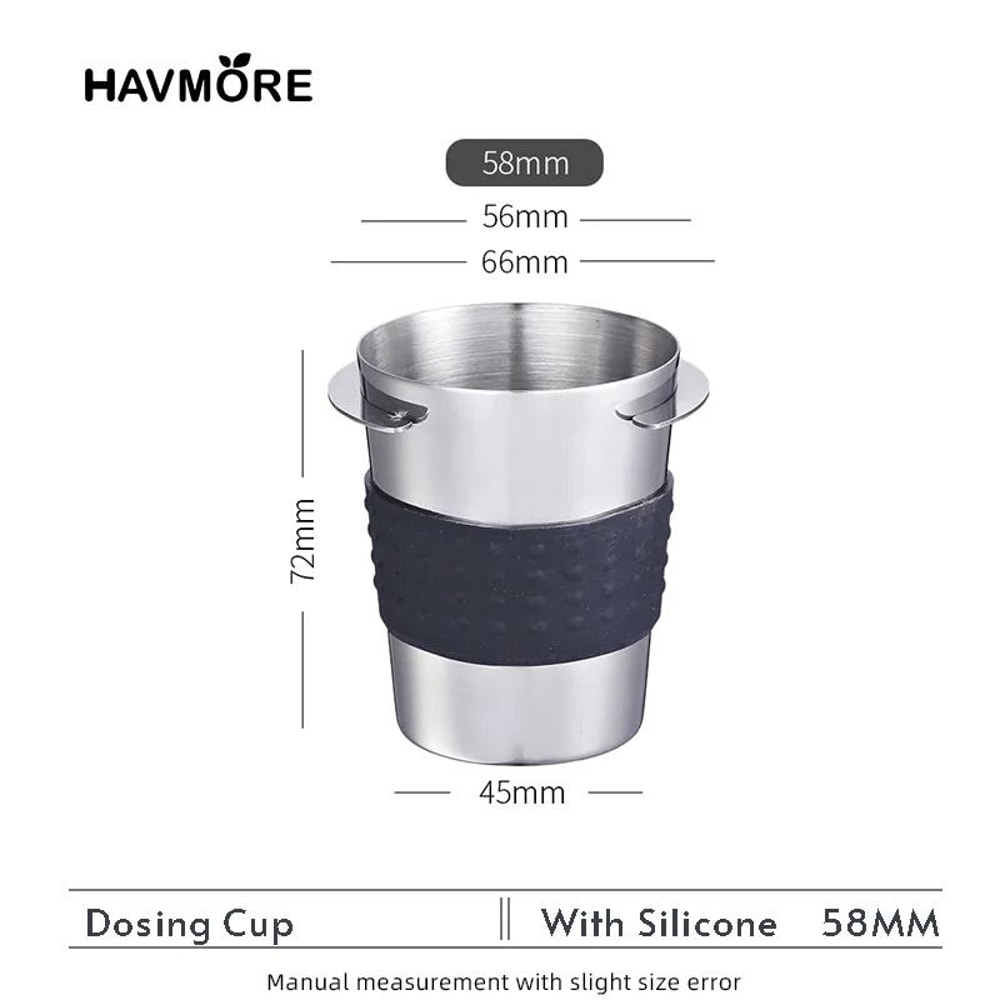 Stainless Steel Coffee Dosing Cup Sniffing Mug WearResistant Espresso Accessory 515358mm 12