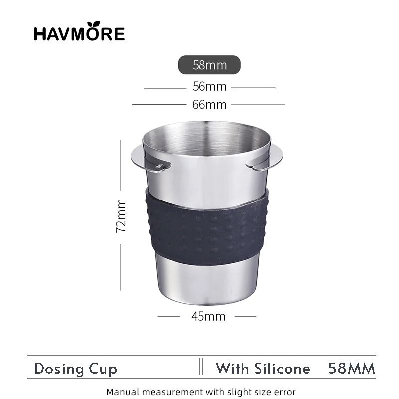 Stainless Steel Coffee Dosing Cup Sniffing Mug WearResistant Espresso Accessory 515358mm 12