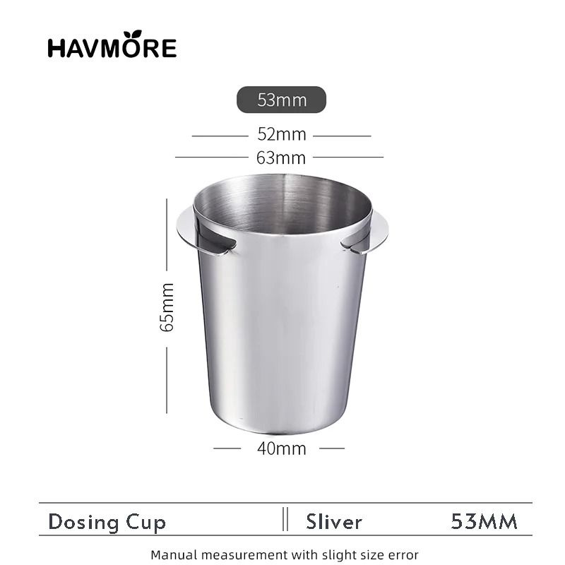 Stainless Steel Coffee Dosing Cup Sniffing Mug WearResistant Espresso Accessory 515358mm 7