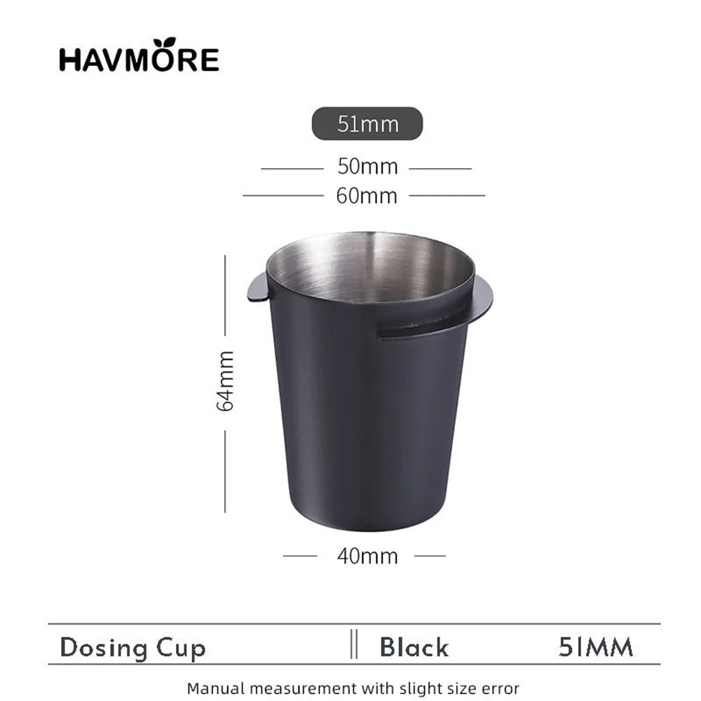 Stainless Steel Coffee Dosing Cup Sniffing Mug WearResistant Espresso Accessory 515358mm 8